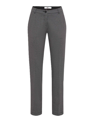 BRAX MARON S Pull On Chino - Houndstooth Charcoal Grey - 9212320 71-5827-06