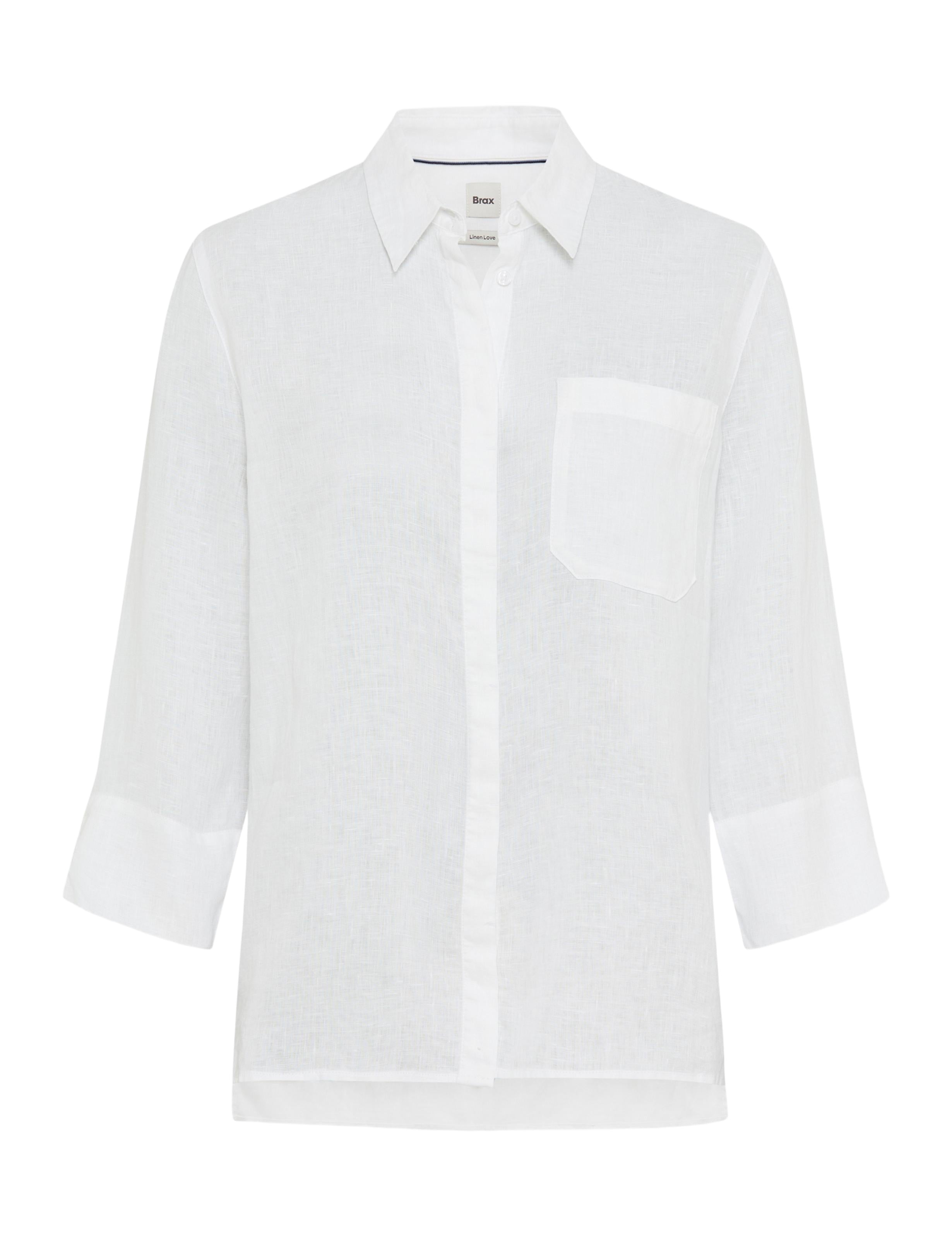 BRAX VICKI 3/4 Bluse - Linen Sky White - 94111400 94-0008-99