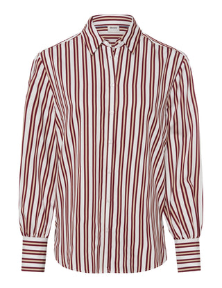 BRAX VIC Bluse - Burgundy Pinstripe Cream - 94126000 41-8857-40