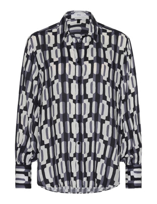 BRAX VIC Bluse - Midnight Checker Cream - 94126000 45-8638-02