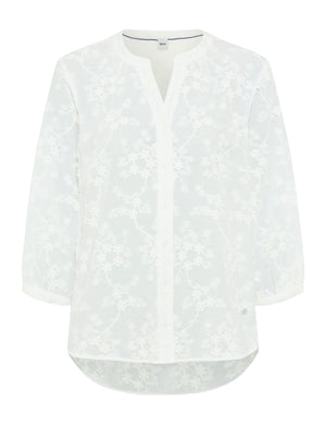 BRAX VELIA 3/4 Bluse - Pearl Garden White - 94151000 94-0030-99