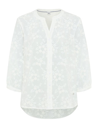 BRAX VELIA 3/4 Bluse - Pearl Garden White - 94151000 94-0030-99