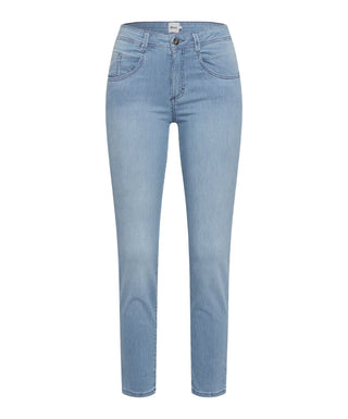 BRAX Shakira S 7/8 Jeans - Seaglass Pinstripe Blue - 9933720 71-7918-29
