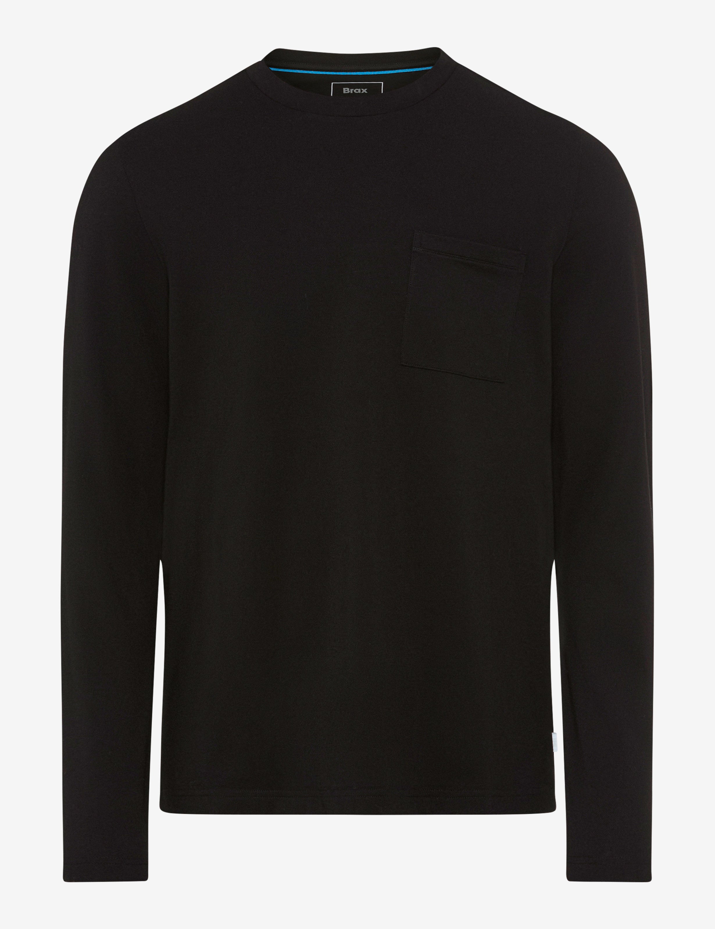 BRAX TIMON BT Longsleeve Rundhals - Black Carbon - 70819300 27-4648-02