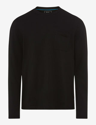 BRAX TIMON BT Longsleeve Rundhals - Black Carbon - 70819300 27-4648-02