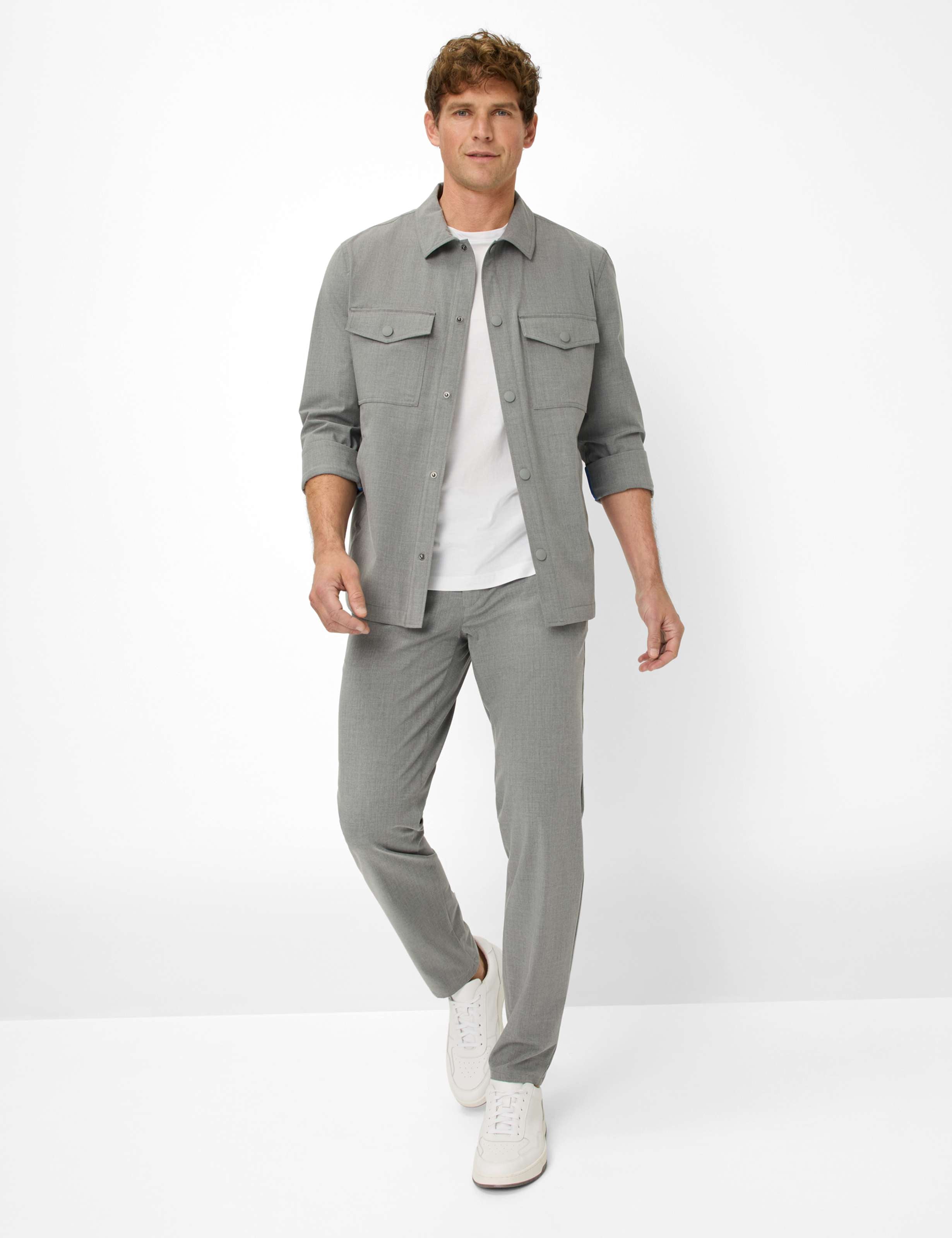 BRAX TED Kurzarm T-Shirt - Polar Breeze White - 70816100 20-4530-99 von BRAX