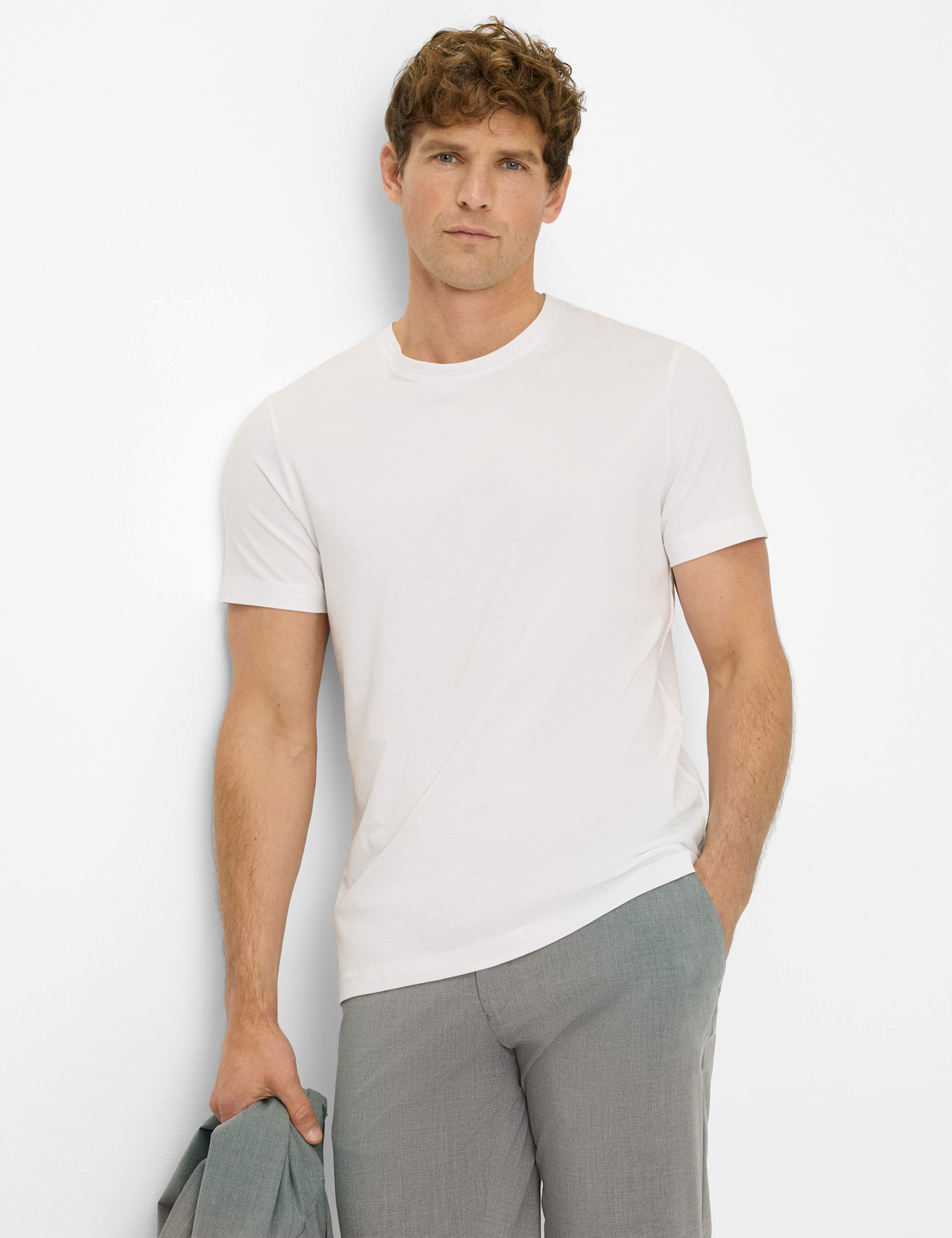 BRAX TED Kurzarm T-Shirt - Polar Breeze White - 70816100 20-4530-99