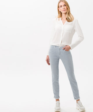 BRAX SHAKIRA clean light blue striped 9990120 74-6317-29 - Super stretch denim