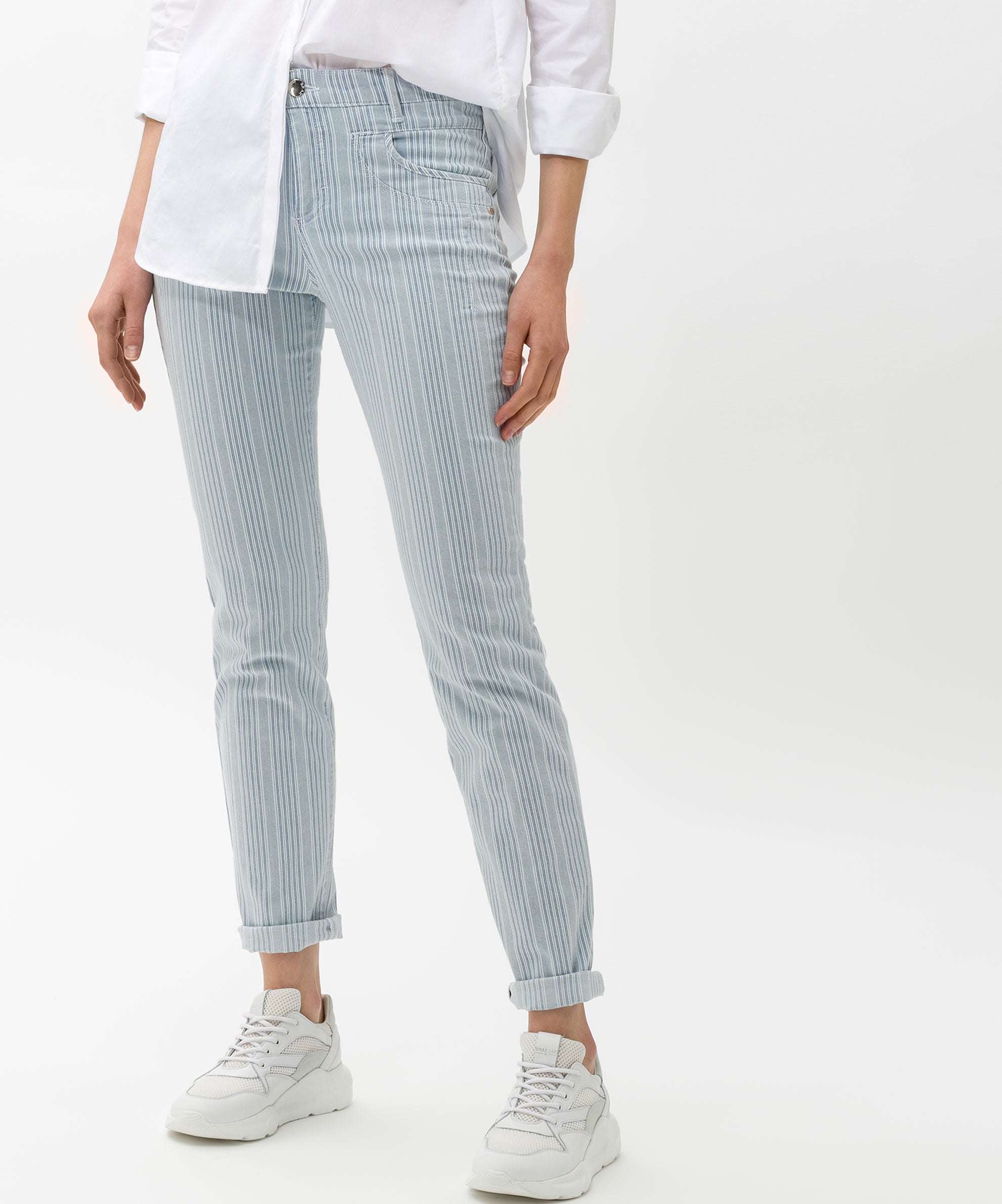 BRAX Shakira Five Pocket - Seaside Stripe Sky - 09918420 74-7117.29 von BRAX