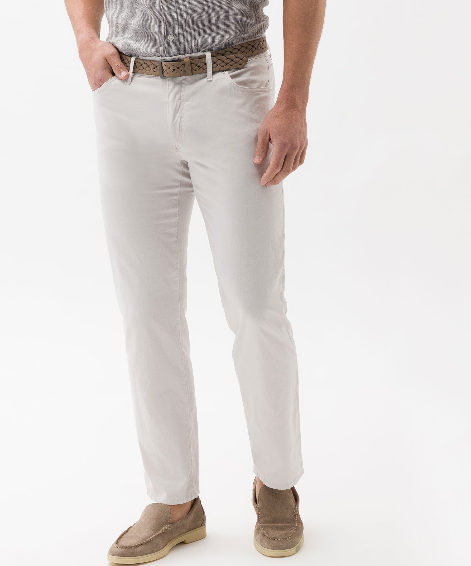 BRAX CADIZ U Straight Stoffhose - Linen Mist Ivory - 7884120 81-1128-59 von BRAX