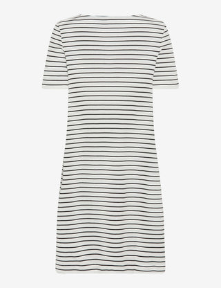 BRAX Grace T-Shirt Kleid - Cream Stripe Breeze - 90641300 36-3508-02