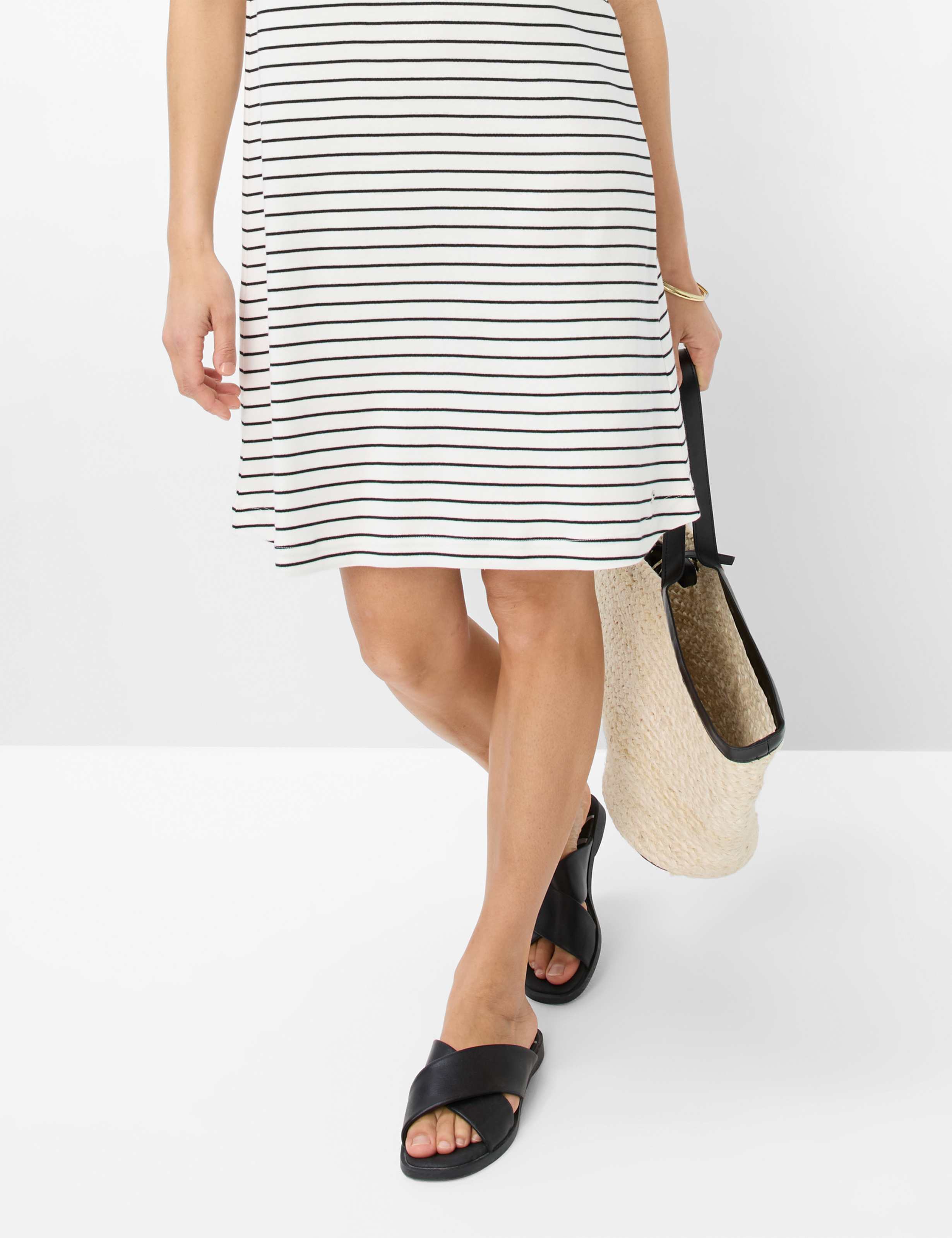 BRAX Grace T-Shirt Kleid - Cream Stripe Breeze - 90641300 36-3508-02 von BRAX