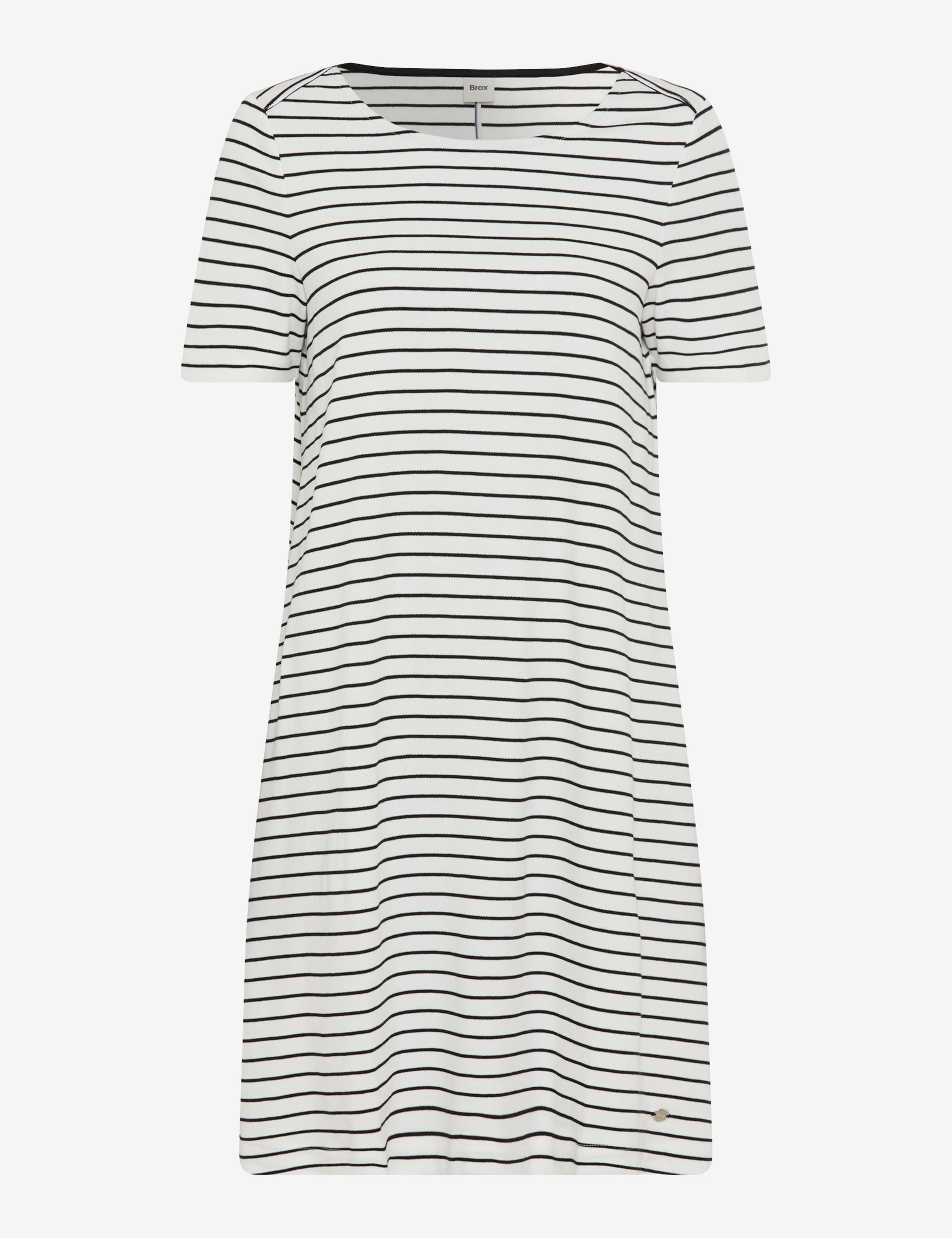 BRAX Grace T-Shirt Kleid - Cream Stripe Breeze - 90641300 36-3508-02