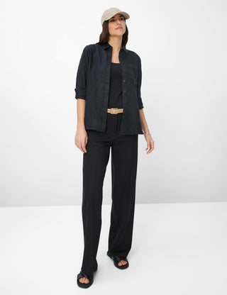 BRAX VICKI 3/4 Bluse - Ink Night Blue - 94110200 41-7038-02