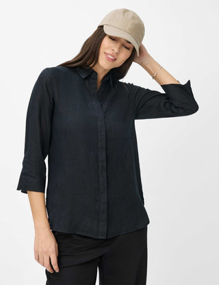 BRAX VICKI 3/4 Bluse - Ink Night Blue - 94110200 41-7038-02