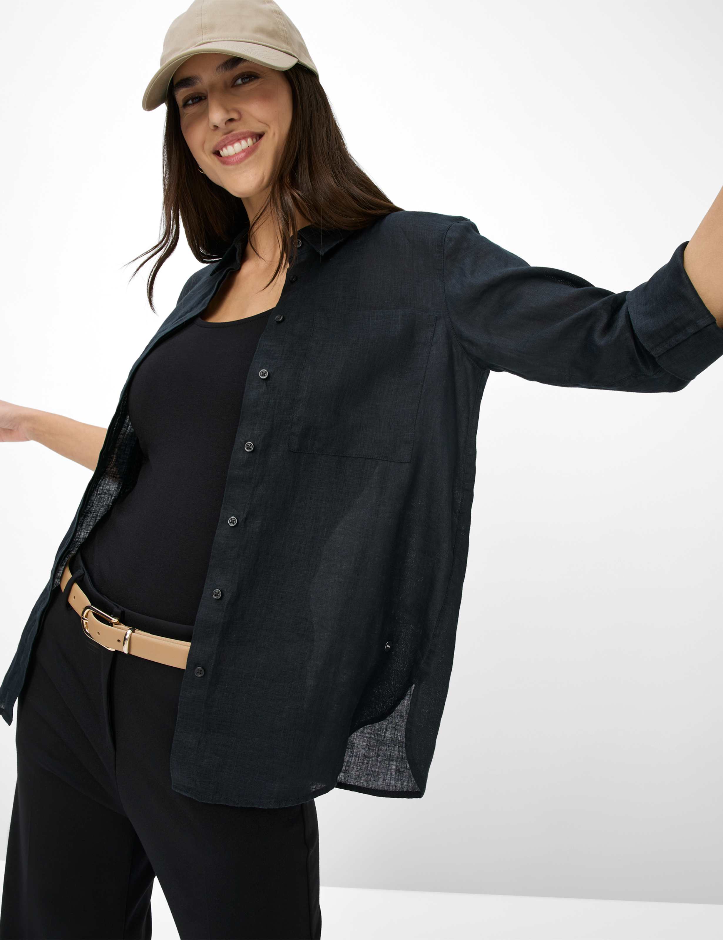 BRAX VICKI 3/4 Bluse - Ink Night Blue - 94110200 41-7038-02 von BRAX