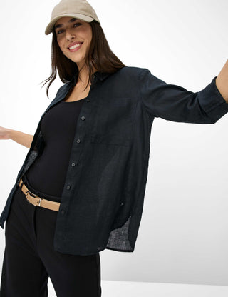 BRAX VICKI 3/4 Bluse - Ink Night Blue - 94110200 41-7038-02