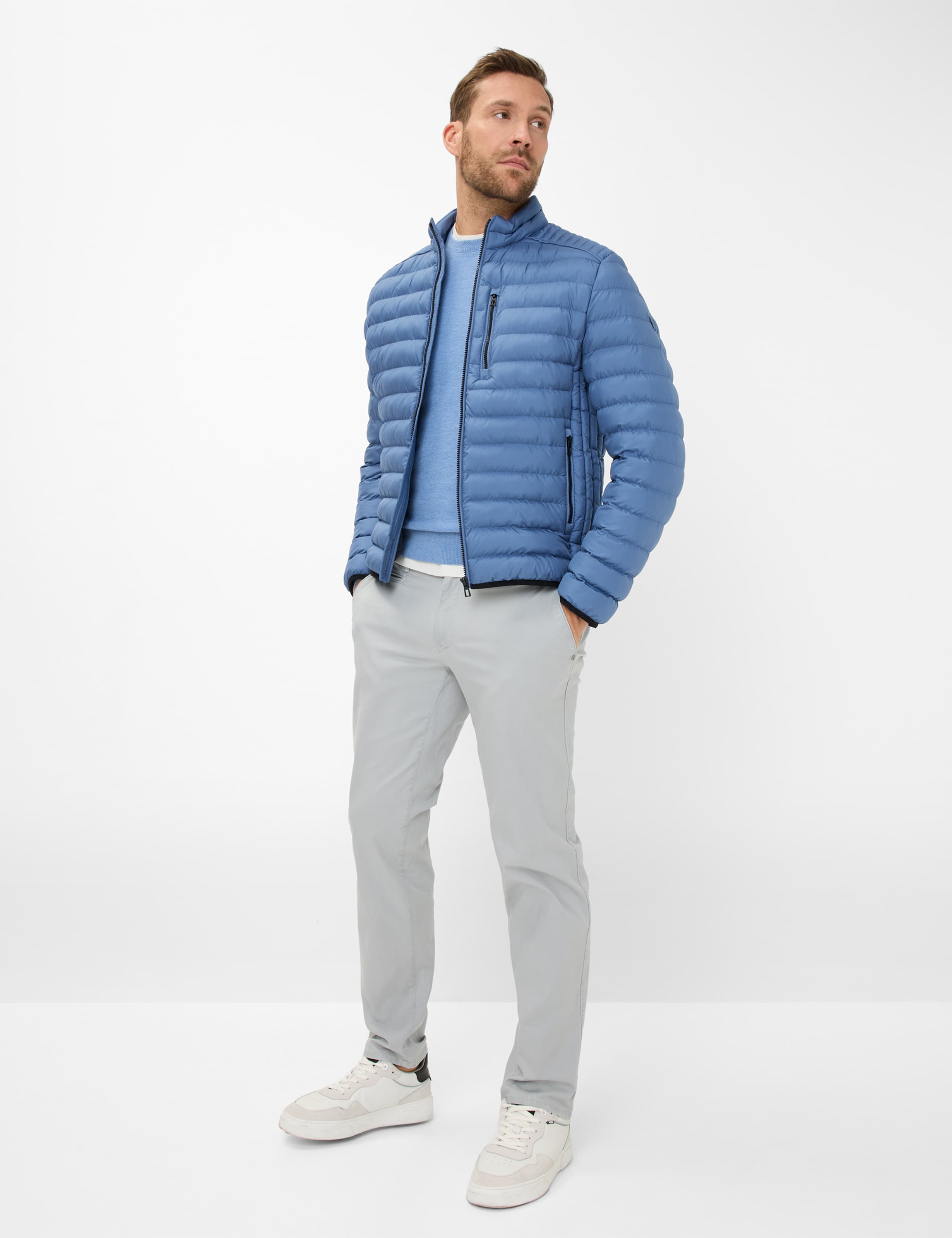 BRAX RICK Strickpullover Rundhals - Sky Harbor Blue - 70126800 26-4108-16 von BRAX