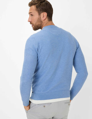 BRAX RICK Strickpullover Rundhals - Sky Harbor Blue - 70126800 26-4108-16