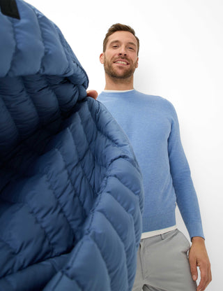 BRAX RICK Strickpullover Rundhals - Sky Harbor Blue - 70126800 26-4108-16