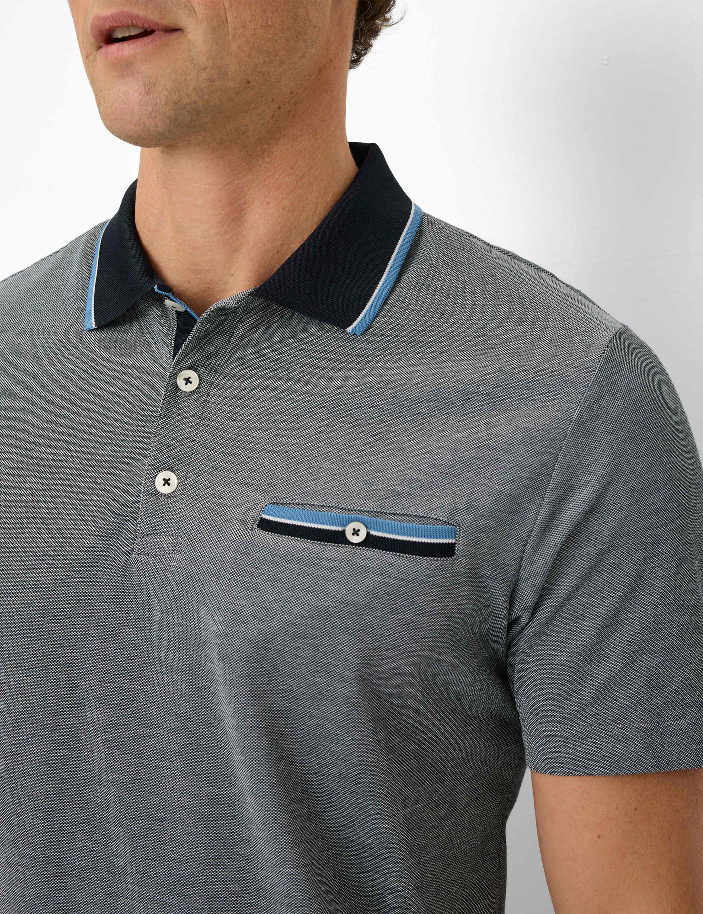 BRAX PETTER Poloshirt - Steel Fog Blue - 70420800 214768-23 von BRAX