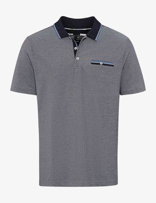 BRAX PETTER Poloshirt - Steel Fog Blue - 70420800 214768-23
