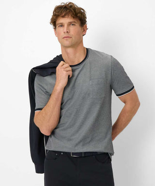 BRAX TED Kurzarm T-Shirt - Slate Harbor Blue - 70817200 26-4768-23
