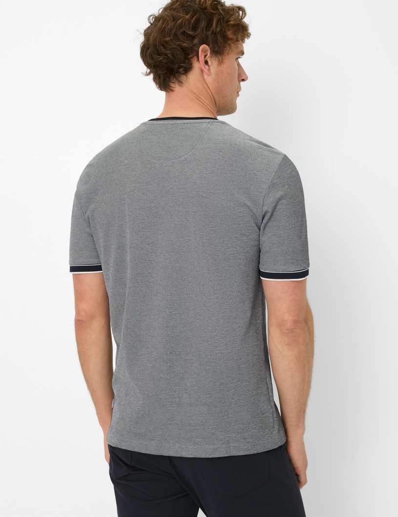 BRAX TED Kurzarm T-Shirt - Slate Harbor Blue - 70817200 26-4768-23 von BRAX