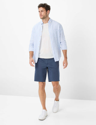 BRAX Bozen Herren-Chino-Shorts - Deep Navy Speckle - 7864720 81-1558-23