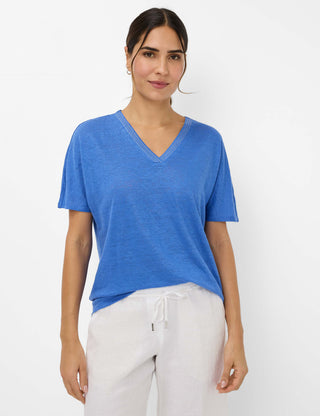 BRAX CAELEN Kurzarm T-Shirt - Azure Breeze Blue - 90638500 31-7208-24