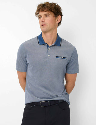 BRAX PETTER Poloshirt - Sea Slate Blue - 70428200 21-4768-25