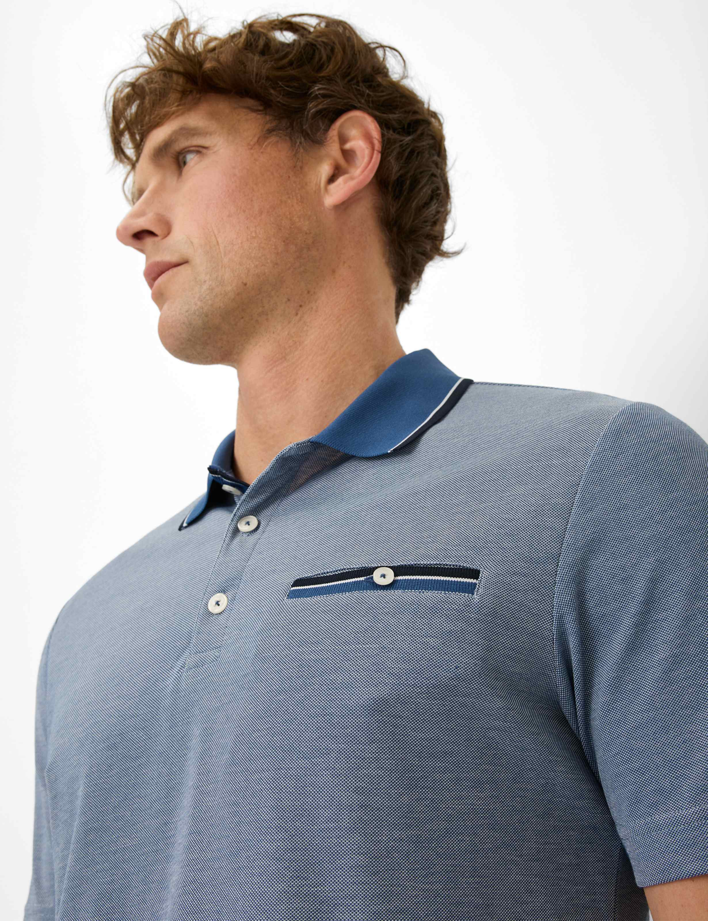 BRAX PETTER Poloshirt - Sea Slate Blue - 70428200 21-4768-25 von BRAX