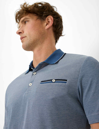BRAX PETTER Poloshirt - Sea Slate Blue - 70428200 21-4768-25
