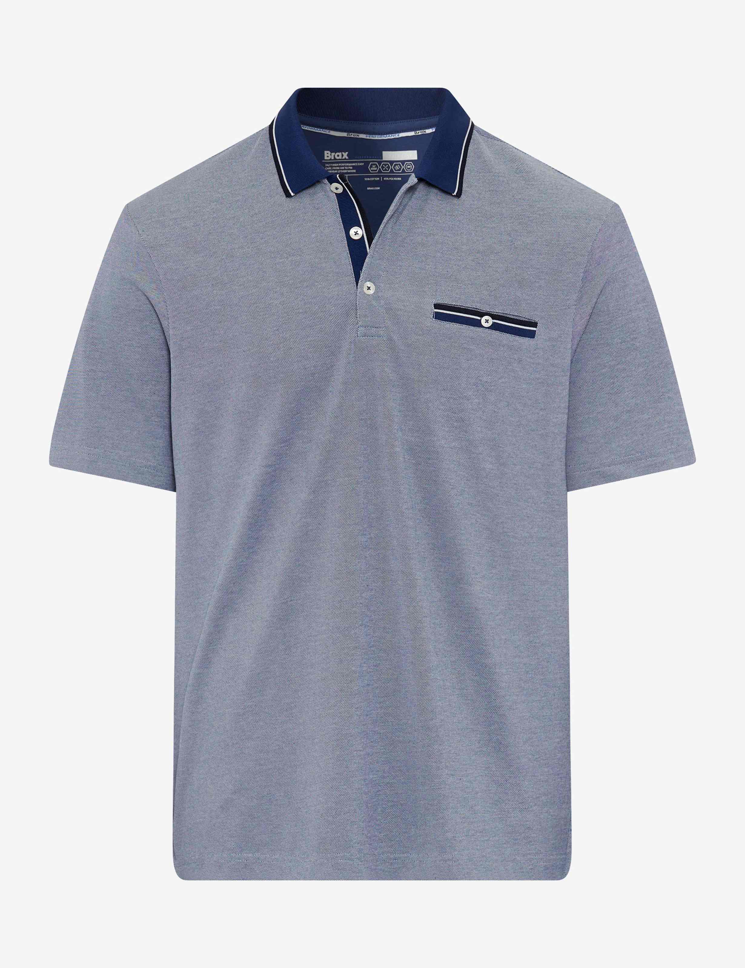 BRAX PETTER Poloshirt - Sea Slate Blue - 70428200 21-4768-25