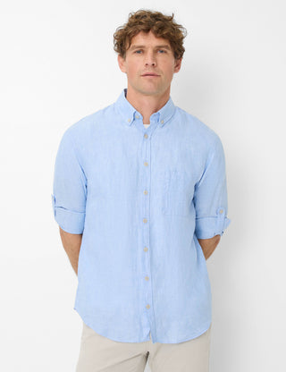 BRAX DIRK U Langarm Hemd - Airy Mist Blue - 74411900 41-3508-29