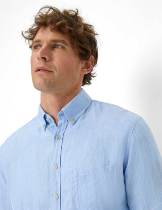BRAX DIRK U Langarm Hemd - Airy Mist Blue - 74411900 41-3508-29