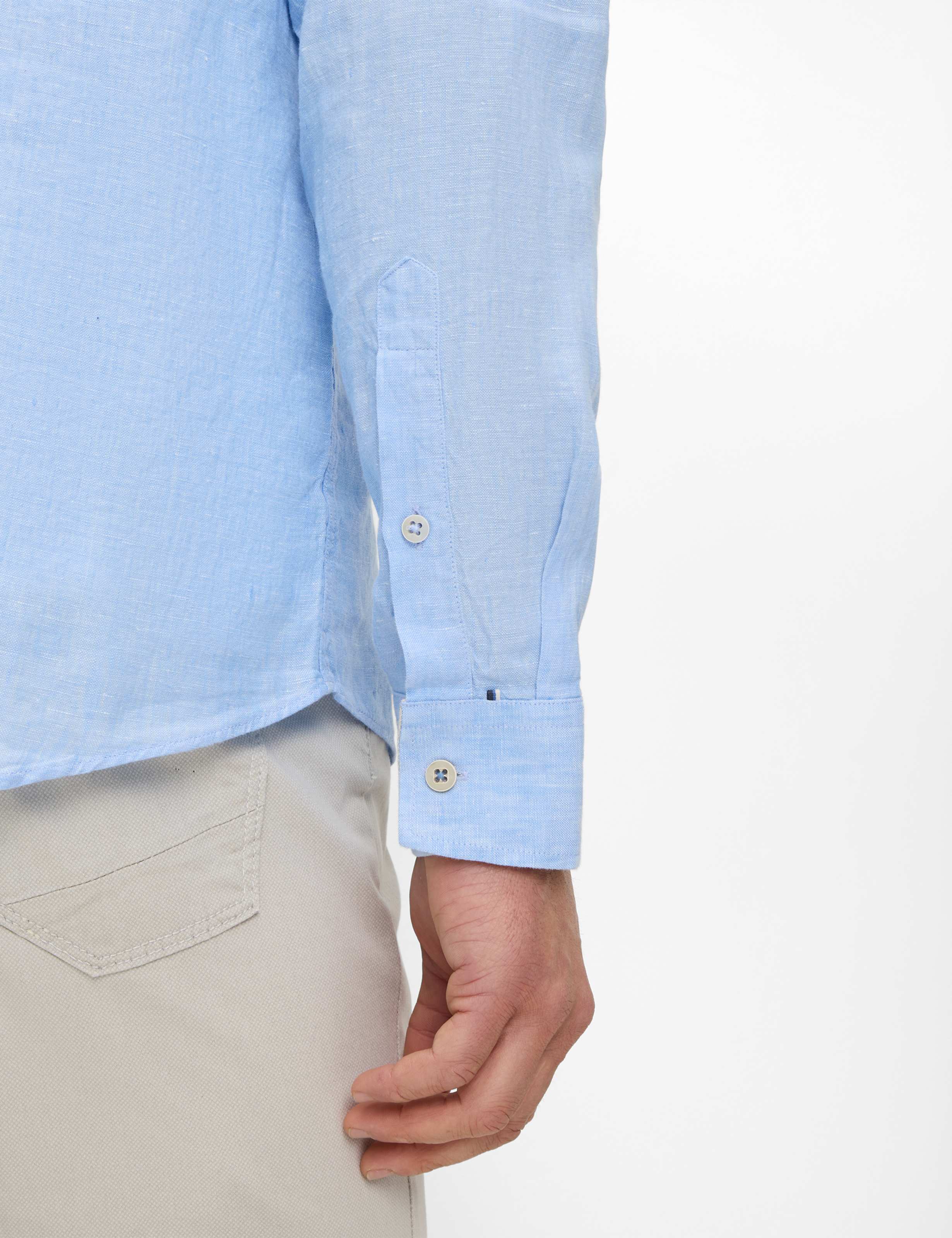 BRAX DIRK U Langarm Hemd - Airy Mist Blue - 74411900 41-3508-29 von BRAX
