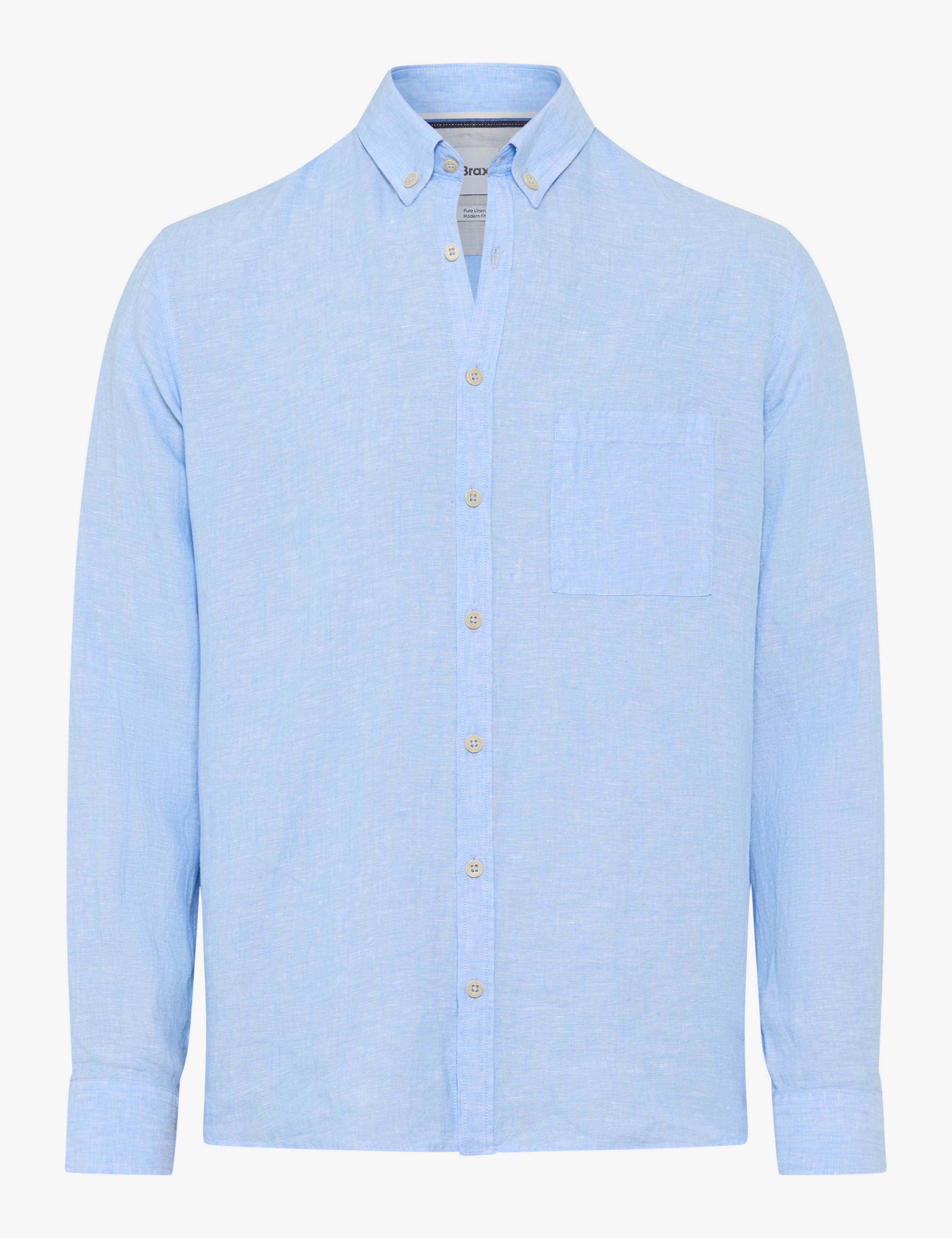 BRAX DIRK U Langarm Hemd - Airy Mist Blue - 74411900 41-3508-29