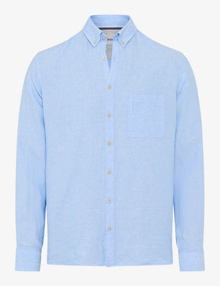 BRAX DIRK U Langarm Hemd - Airy Mist Blue - 74411900 41-3508-29