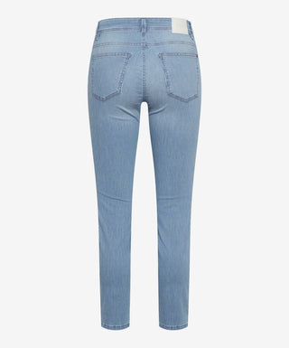 BRAX Shakira S 7/8 Jeans - Seaglass Pinstripe Blue - 9933720 71-7918-29