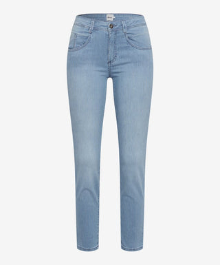 BRAX Shakira S 7/8 Jeans - Seaglass Pinstripe Blue - 9933720 71-7918-29