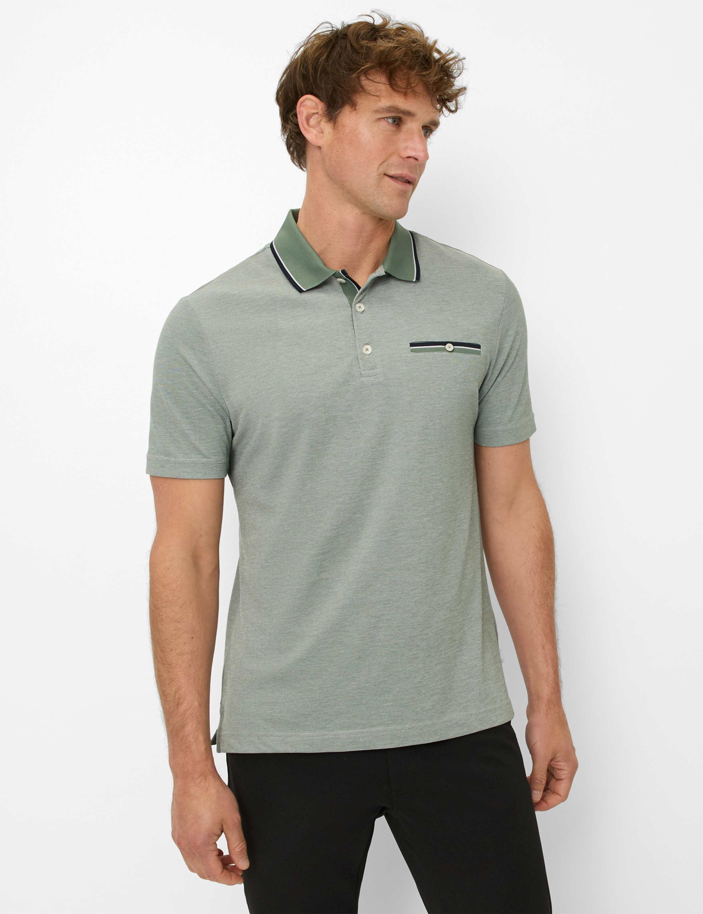 BRAX PETTER Poloshirt - Sage Terrace Green - 70428200 21-4768-36 von BRAX