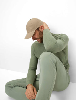 BRAX RICK Strickpullover Rundhals - Sage Canvas Green - 70126800 26-4108-36