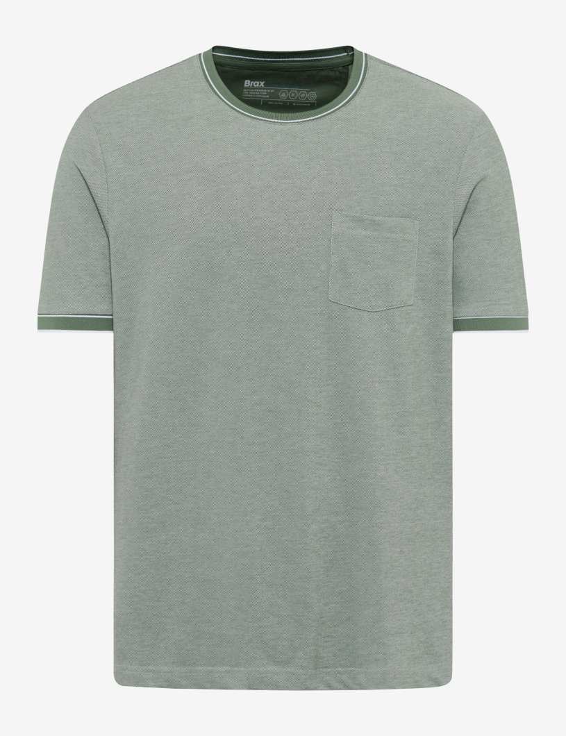 BRAX TED Kurzarm T-Shirt - Sage Mist - 70817200 26-4768-36
