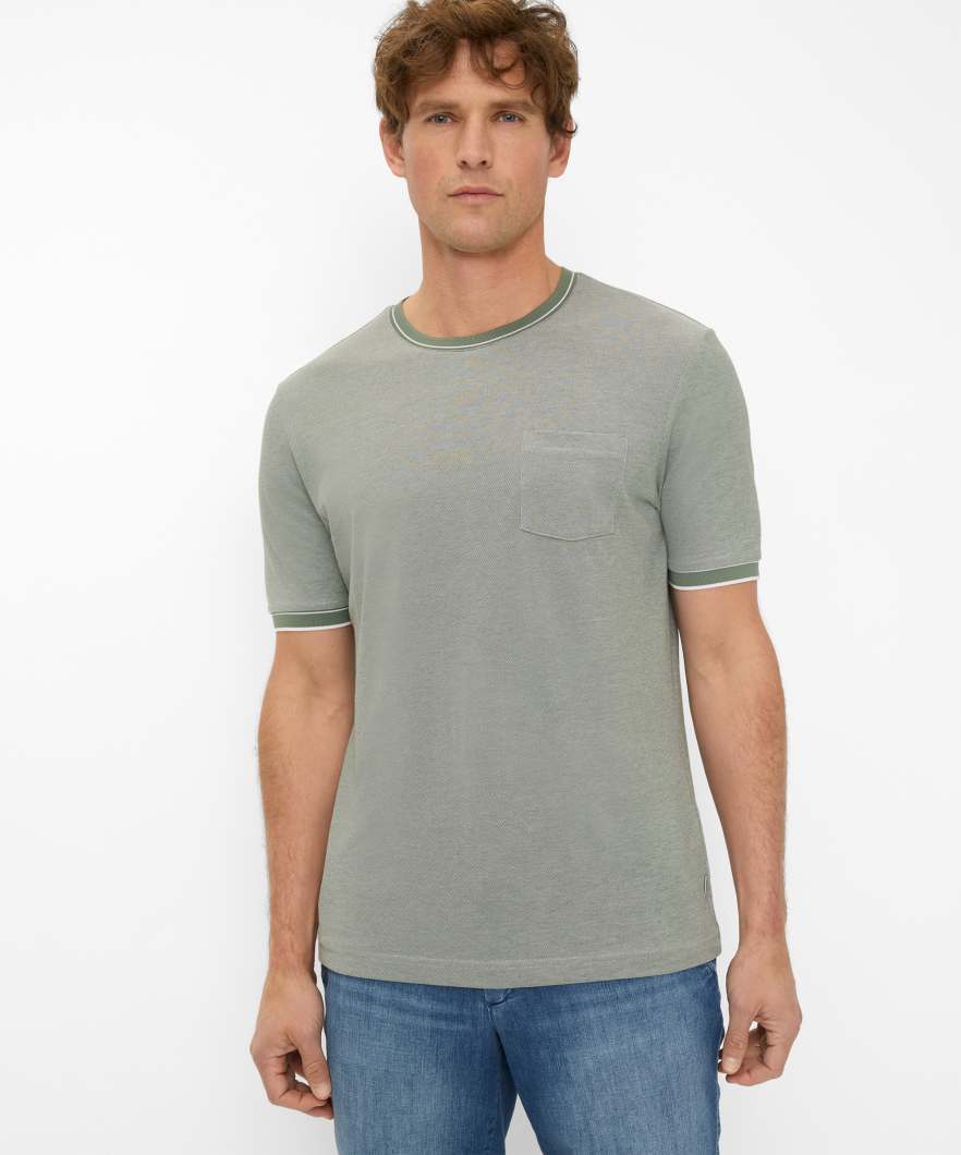 BRAX TED Kurzarm T-Shirt - Sage Mist - 70817200 26-4768-36 von BRAX