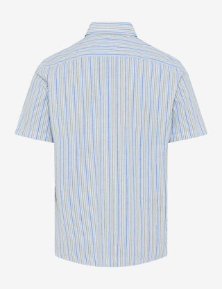 BRAX DAN S Kurzarm Hemd - Coastal Mint Stripes - 74410700 46-3818-36