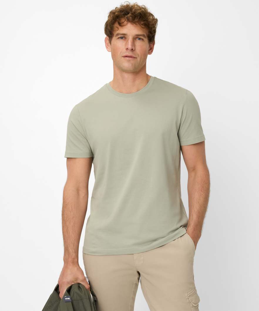 BRAX TED Kurzarm T-Shirt - Sage Drift Green - 70816100 26-4538-37 von BRAX