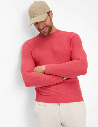 BRAX RICK Strickpullover Rundhals - Sunset Coral Red - 70126800 26-4108-45