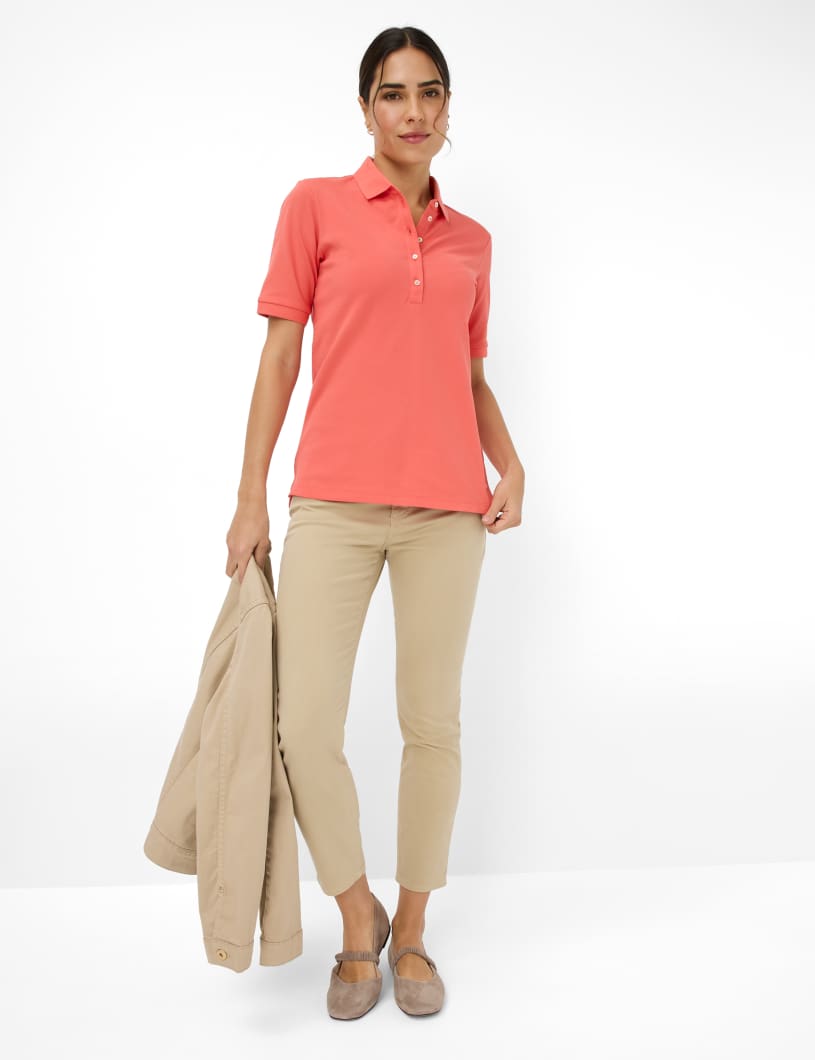 BRAX CLEO Poloshirt - Coral Sunset Pink - 90637500 31-3308-45 von BRAX