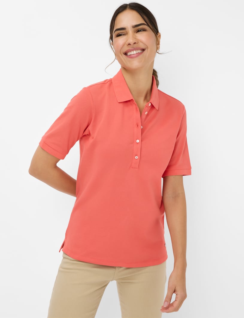 BRAX CLEO Poloshirt - Coral Sunset Pink - 90637500 31-3308-45 von BRAX